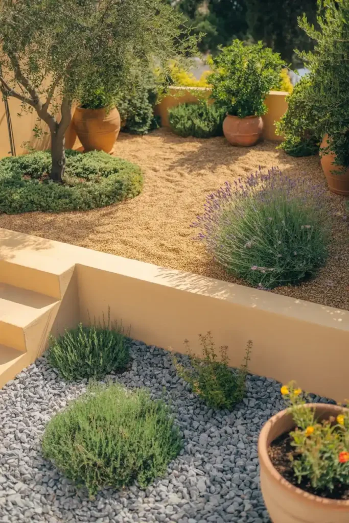 Mediterranean Gravel Garden Terrace