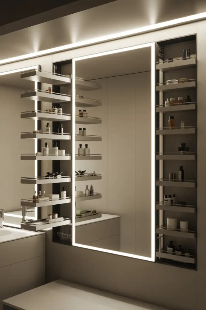 Mirror with Side Pullouts