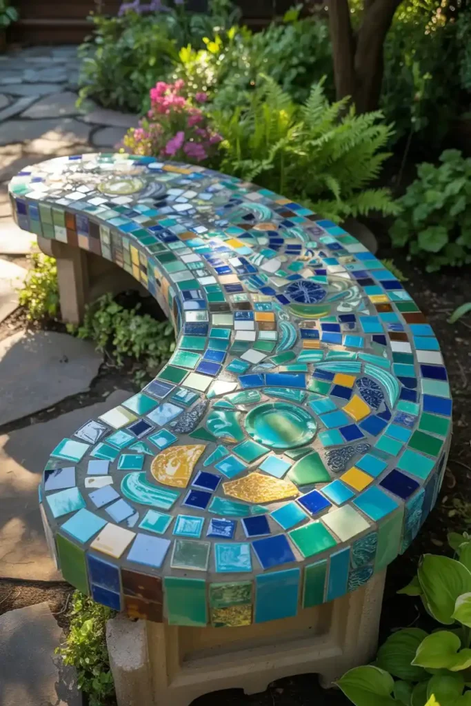 Mosaic Tile Bench