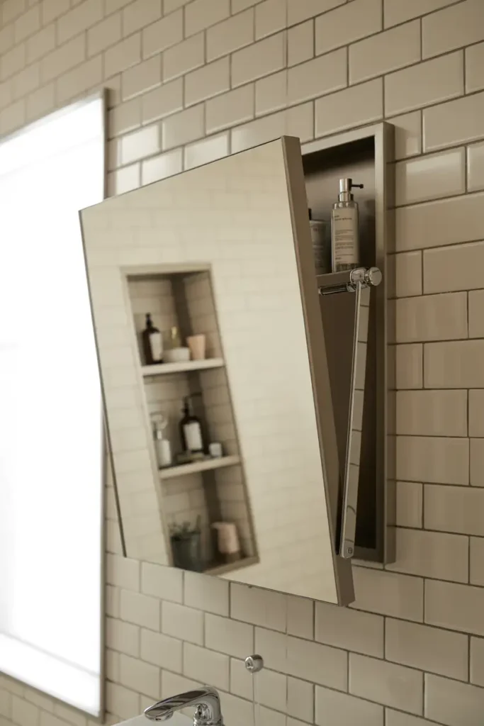 Pivot Mirror with Rear Storage
