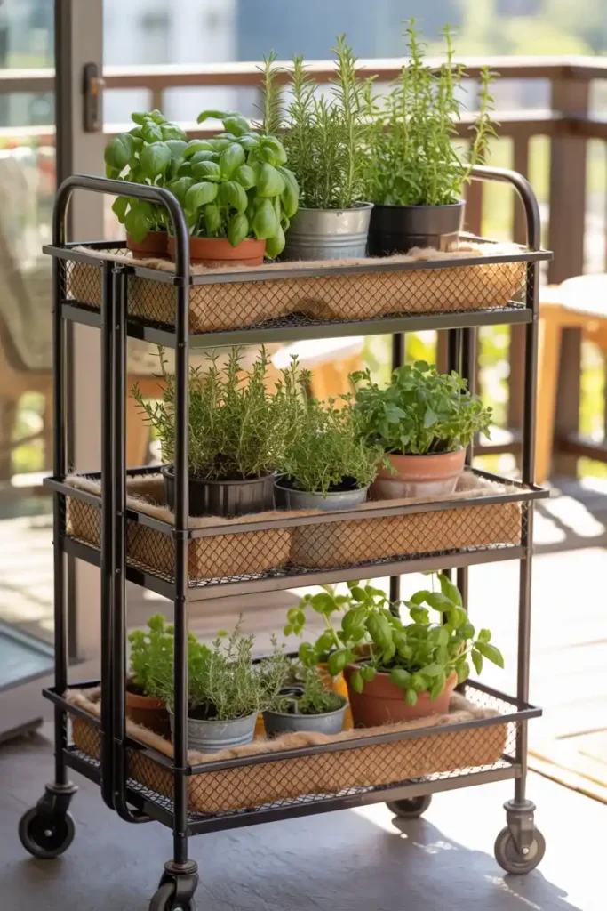 Rolling Kitchen Cart Garden