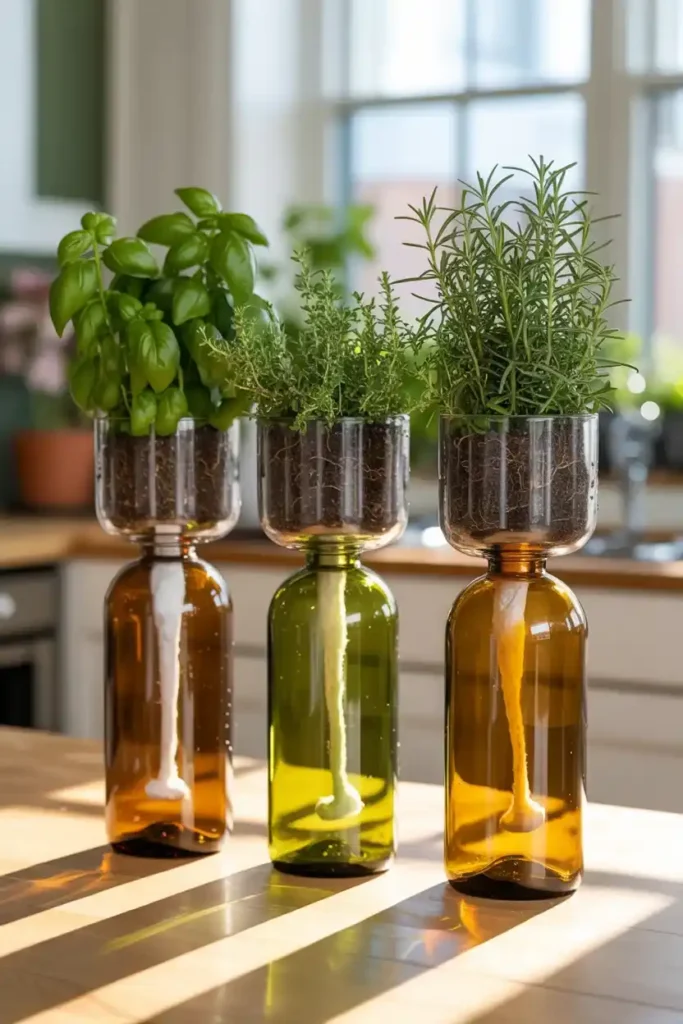 Self Watering Wine Bottles 1