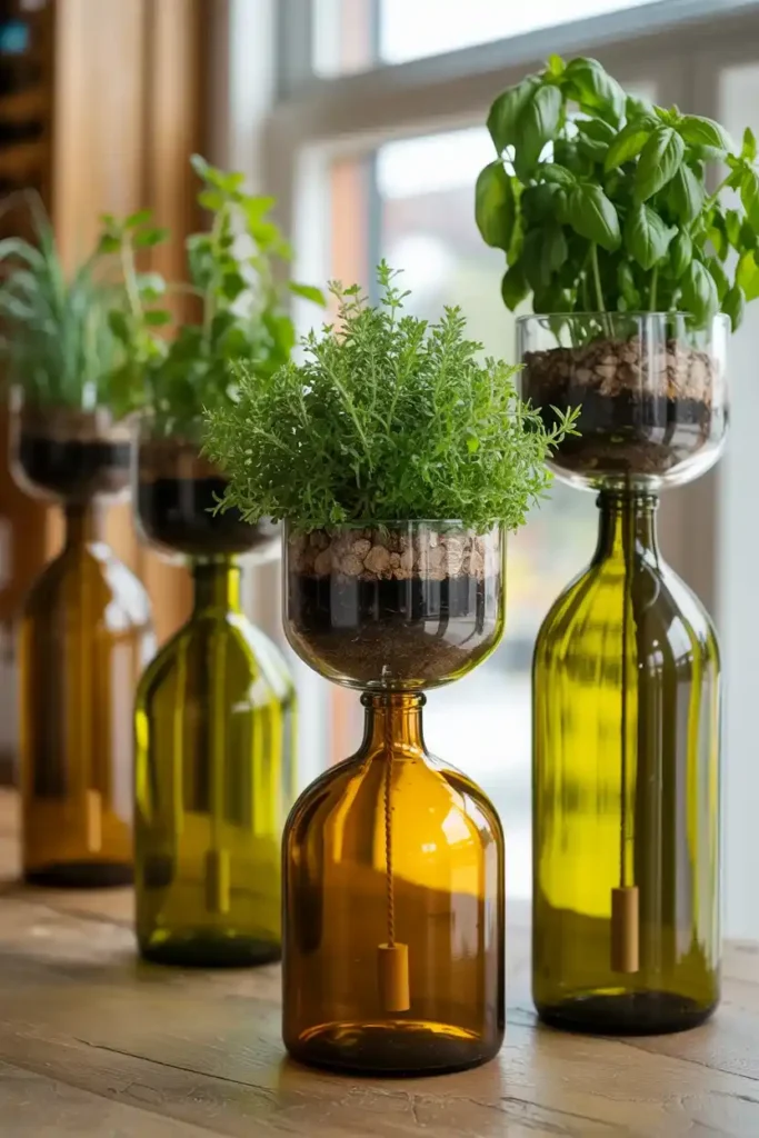 Self Watering Wine Bottles