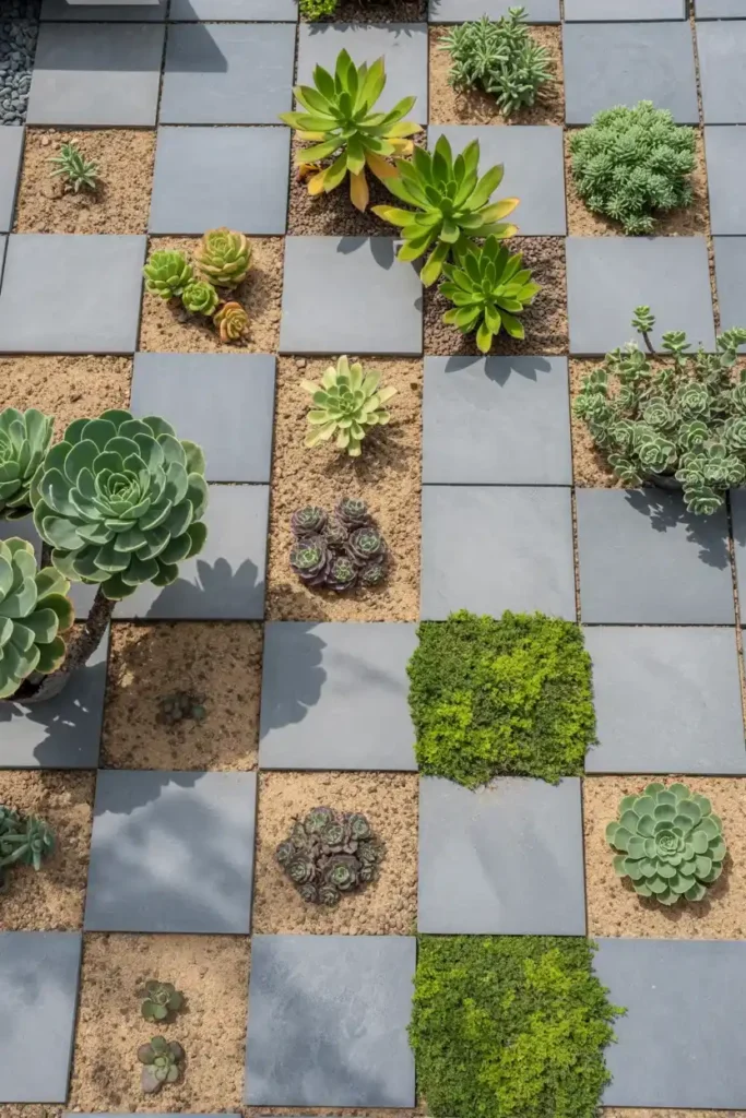 Succulent Checkerboard