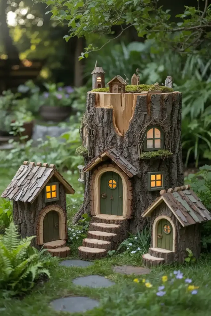Tree Stump Fairy Village 1