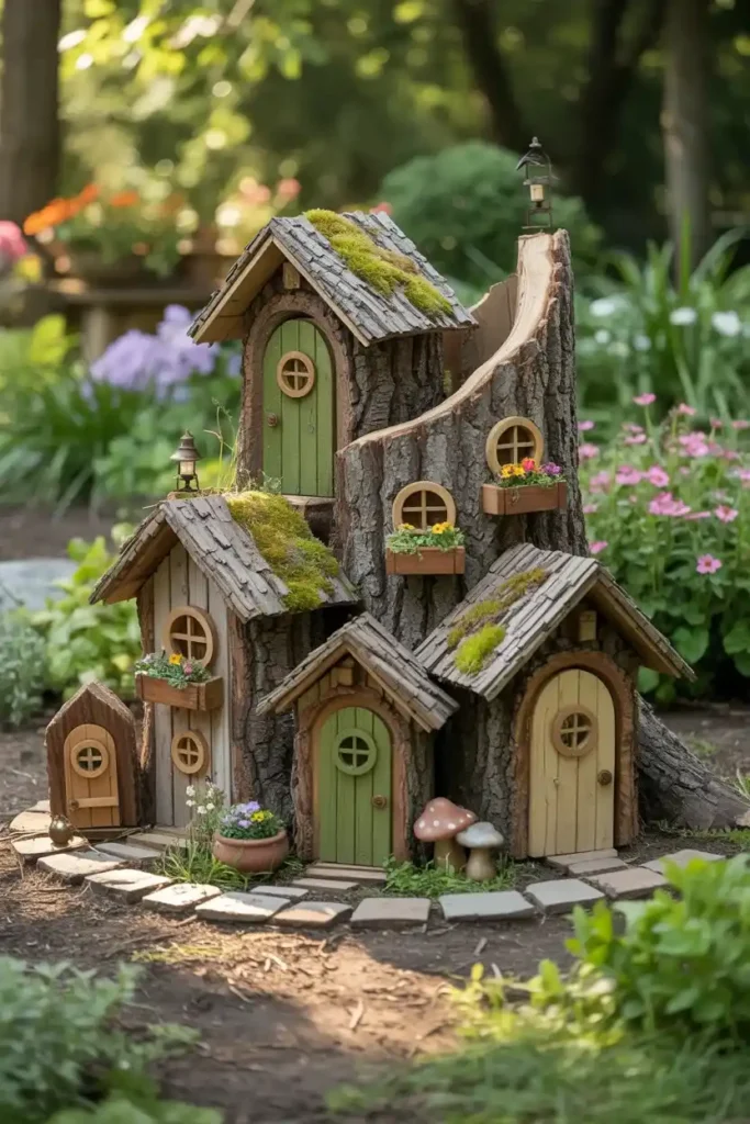 Tree Stump Fairy Village