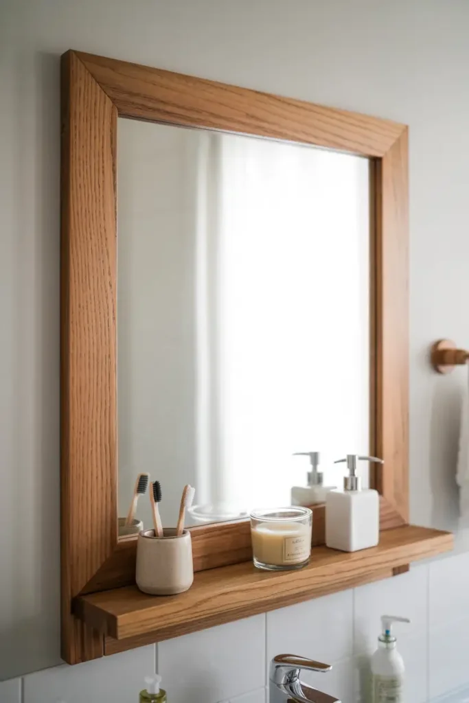 Wooden Frame with Ledge Shelf