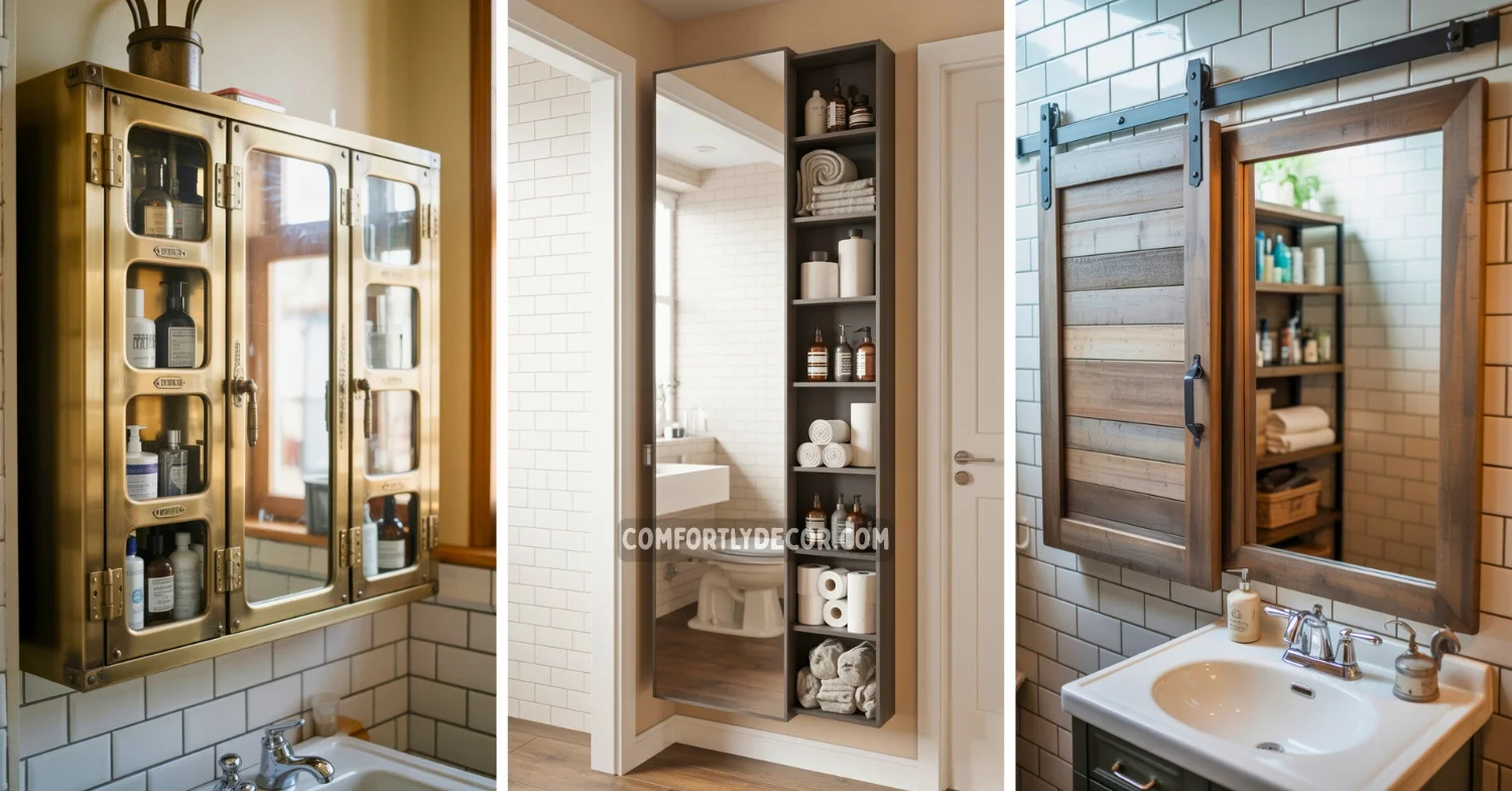 bathroom mirror with storage