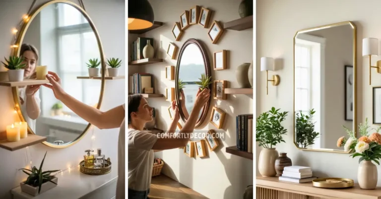 how to decorate around a mirror 3