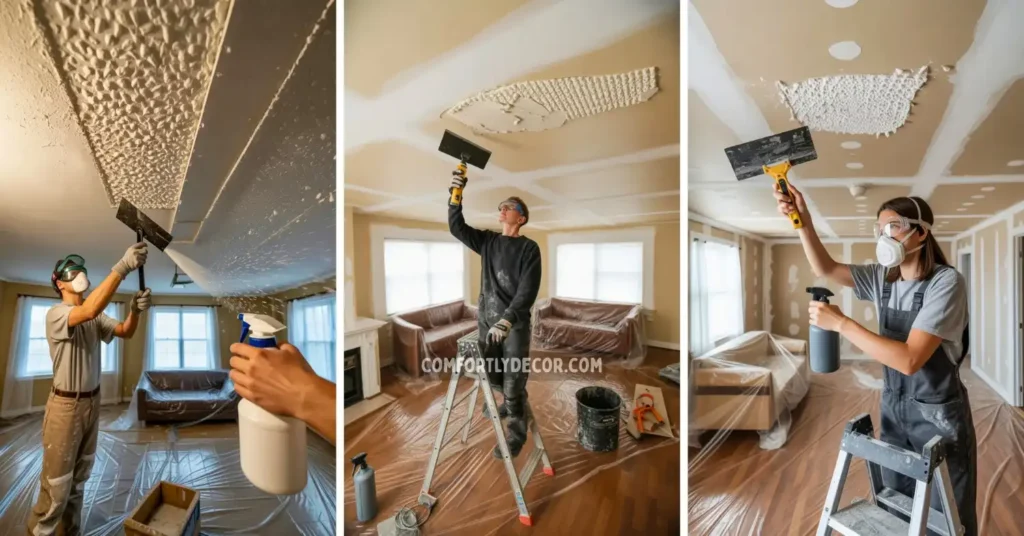 how to remove popcorn ceiling
