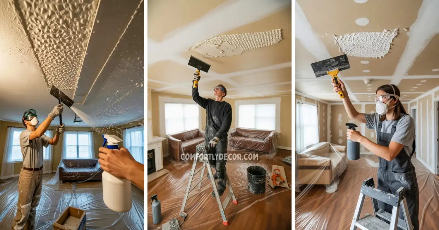 how to remove popcorn ceiling