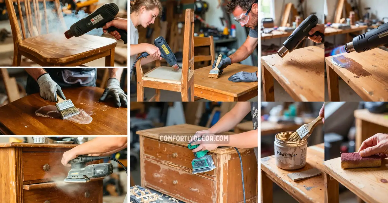 how to strip paint off wood