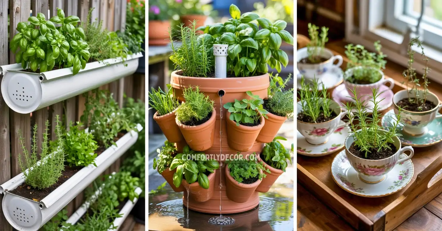 potted herb garden ideas