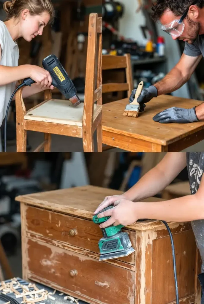 strip paint of wood 2