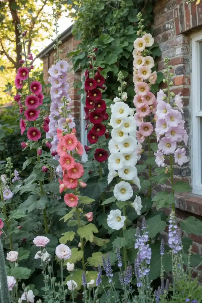Plant Hollyhocks for Drama