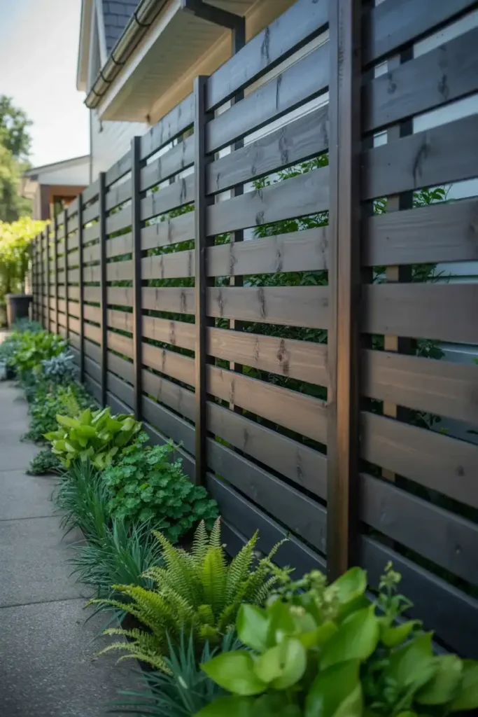 Horizontal Slat Fencing