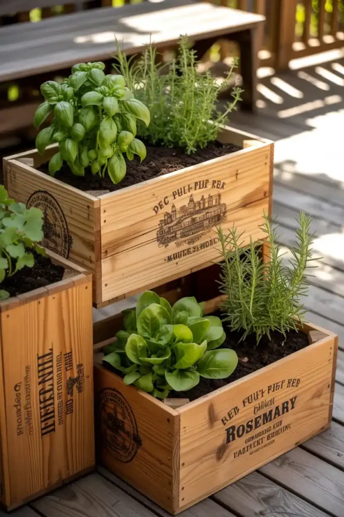 Wine Box Planters