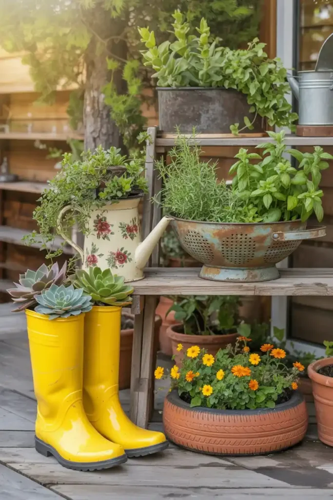 Upcycled Container Garden 1
