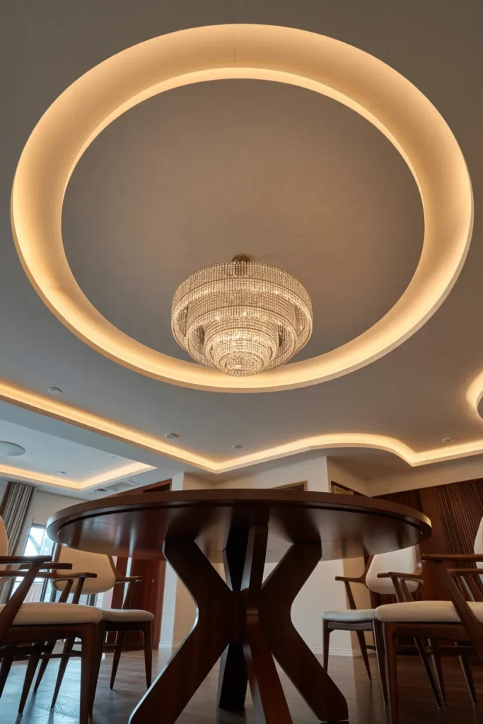Circular Drop with a Chandelier