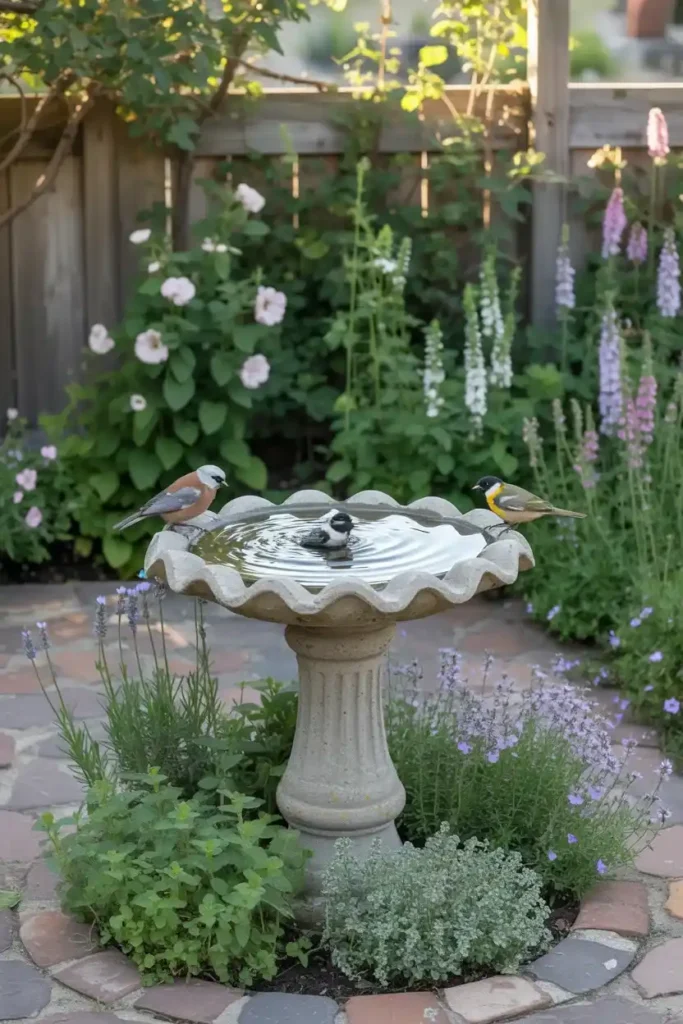 Add a Bird Bath as a Focal Point