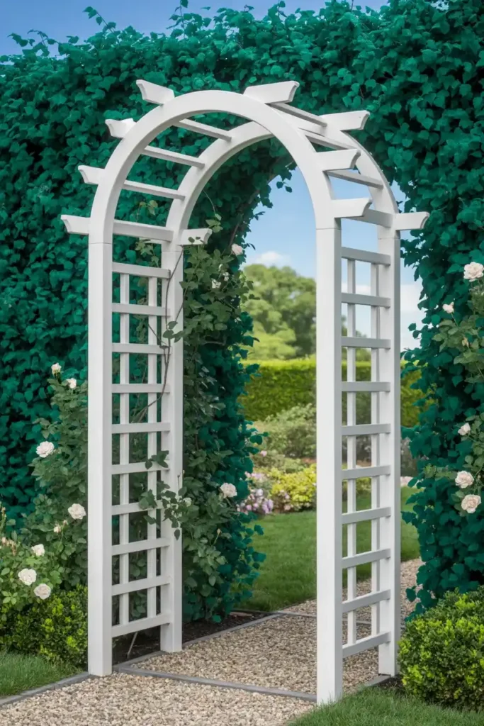 White Vinyl Trellis
