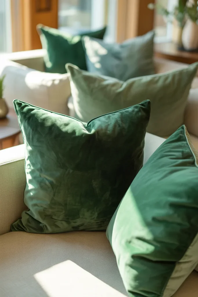 Jade Green Velvet Accents