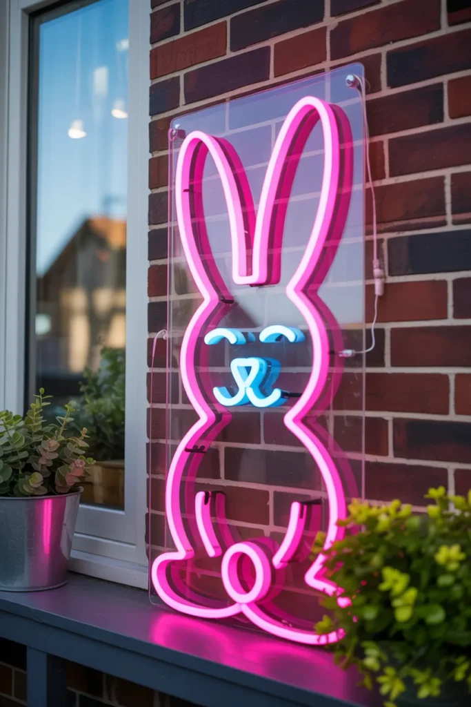 LED Neon Bunny Signs