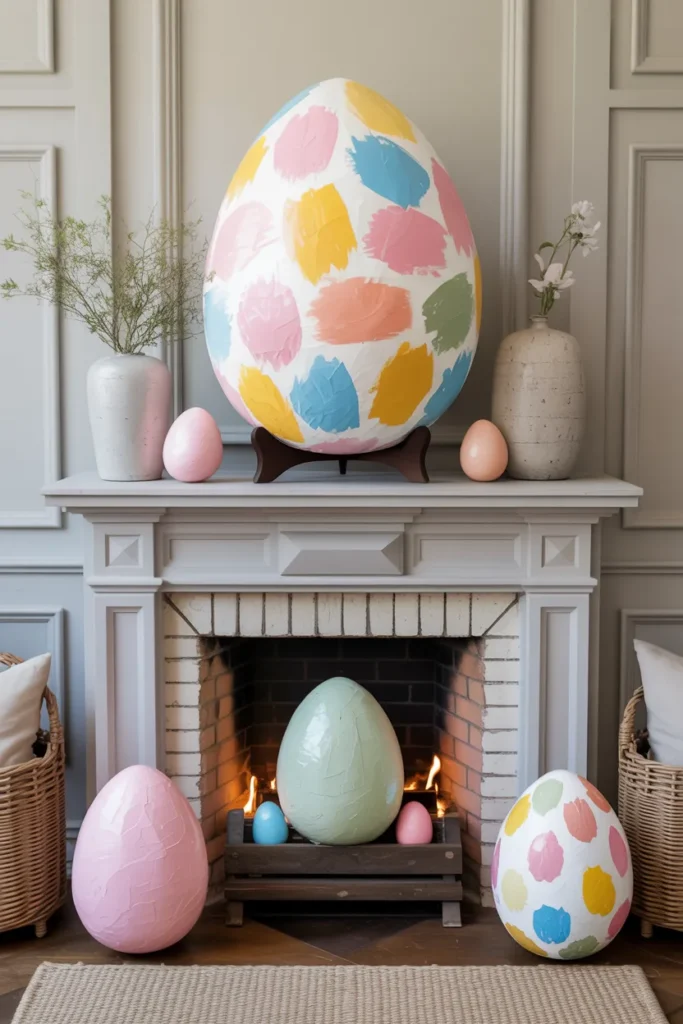 Oversized Papier Mache Eggs 1