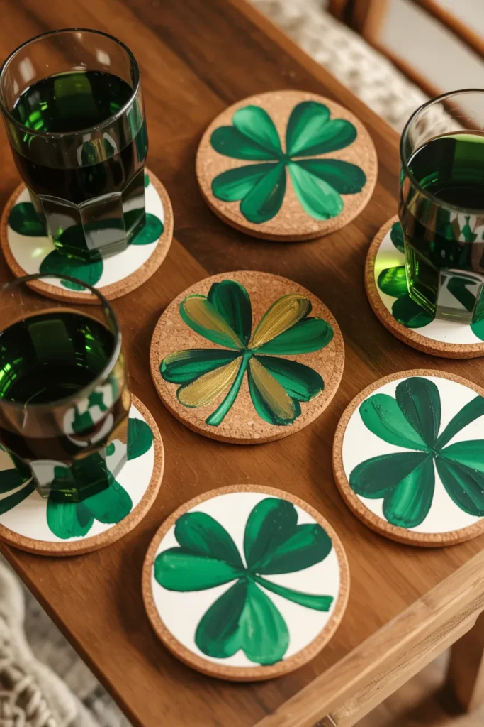 Painted Cork Coasters