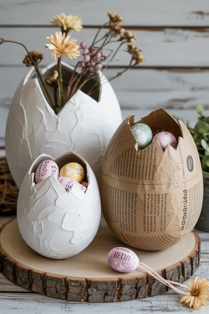 Paper Mache Egg Bowls