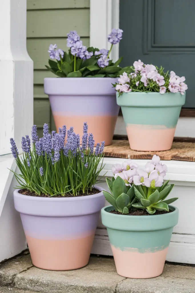 Pastel Terracotta Pot Arrangements