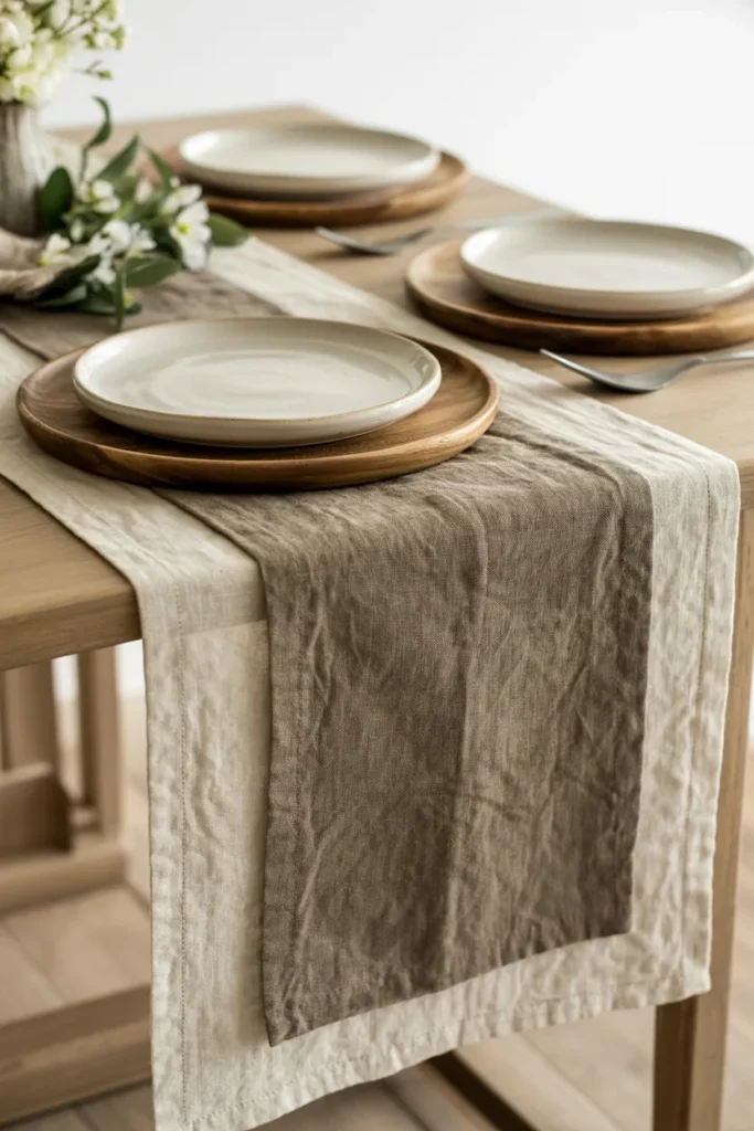 Stone Washed Linen Runners