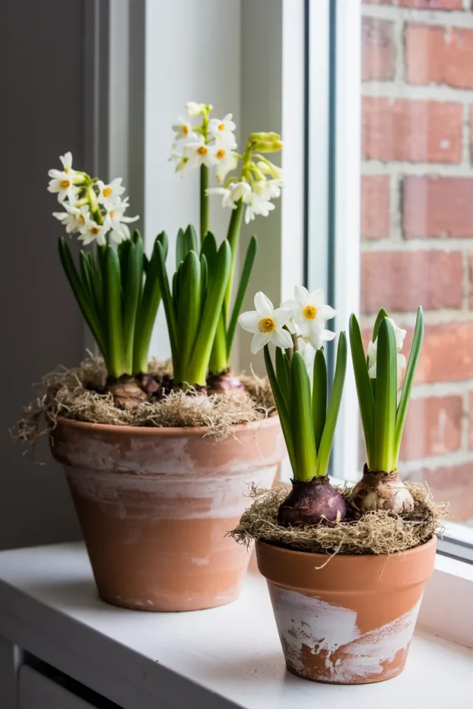 Terracotta Pots With Bulbs