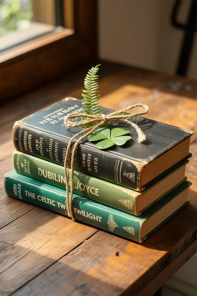 Vintage Irish Book Stack