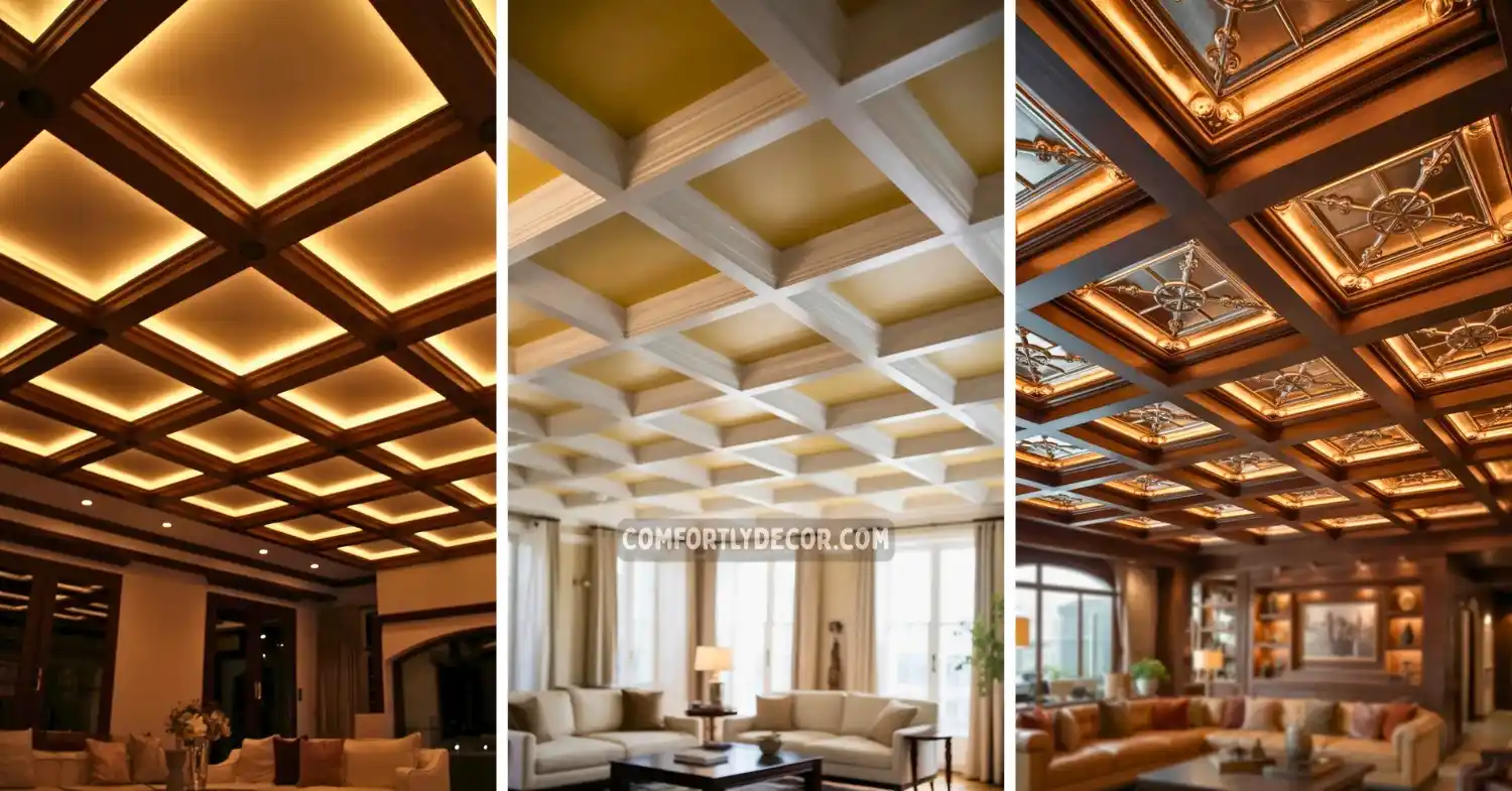 coffered ceiling ideas living room