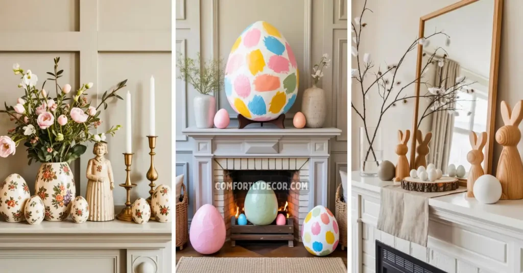 easter mantel decorating ideas