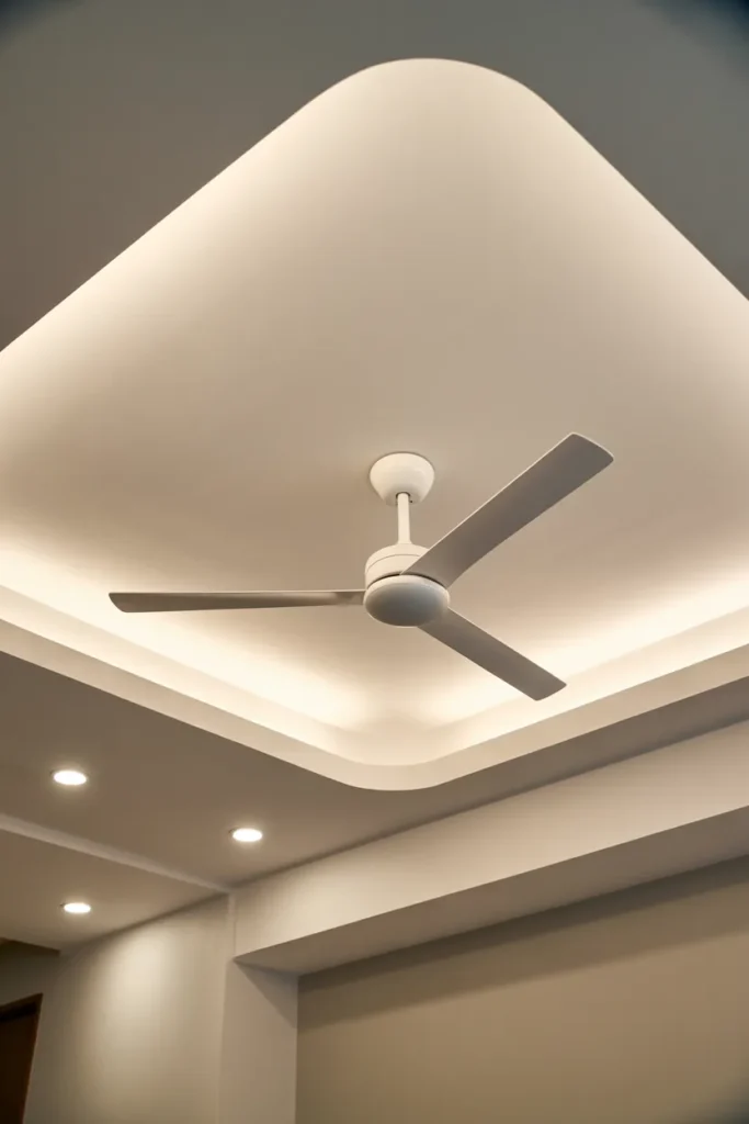 Minimalist Gypsum with Recessed Lights