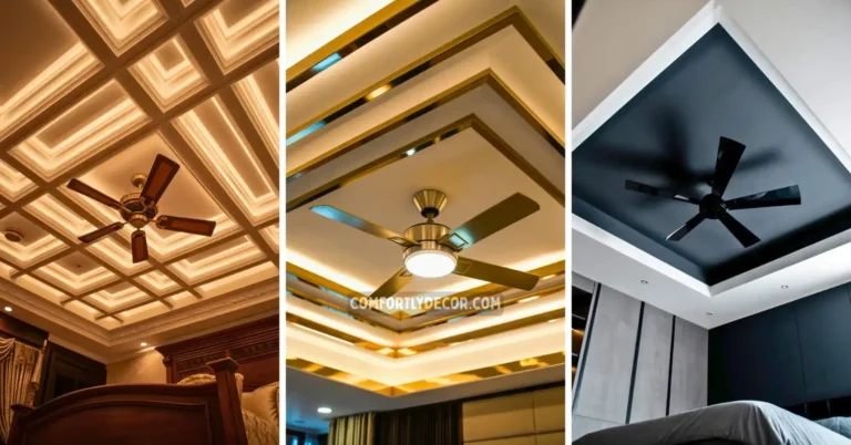 bedroom false ceiling design with fan