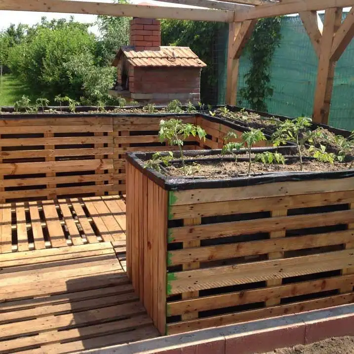 Large Pallet Raised Garden Beds