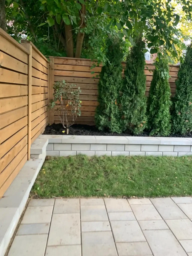 Clean Corner Privacy Wall