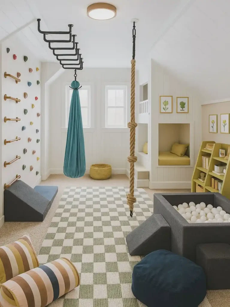 Activity Focused Attic Play Gym