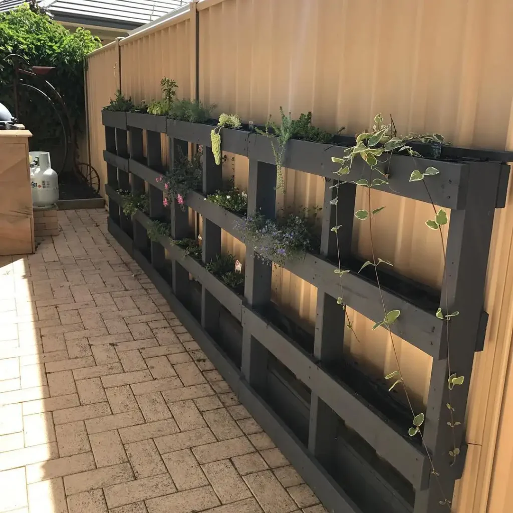 Sleek Pallet Wall Planter Border