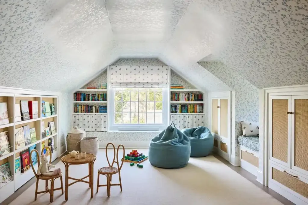 Soft Storybook Attic Library Retreat