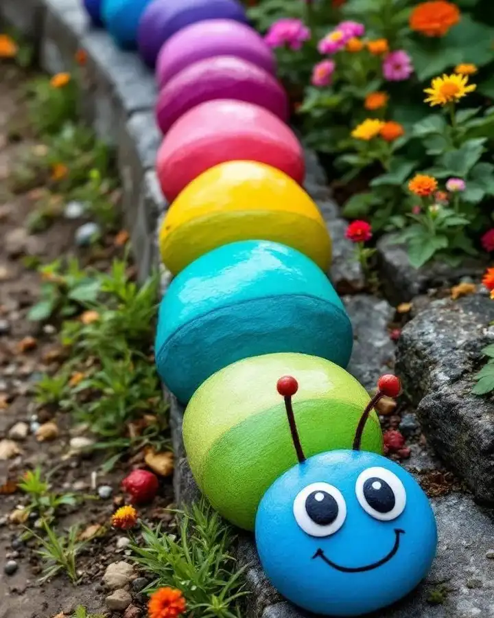 Colorful Caterpillar Garden Border