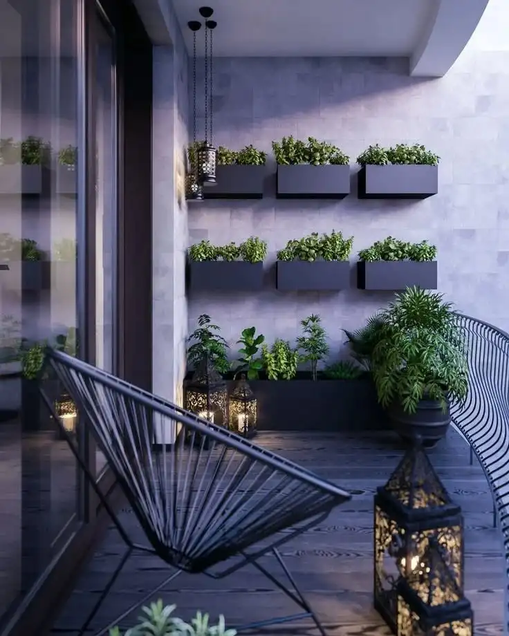 Sleek Minimal Wall Planter Balcony