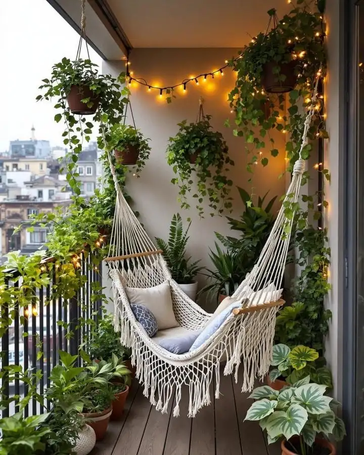 Cozy Boho Hammock Garden Nook
