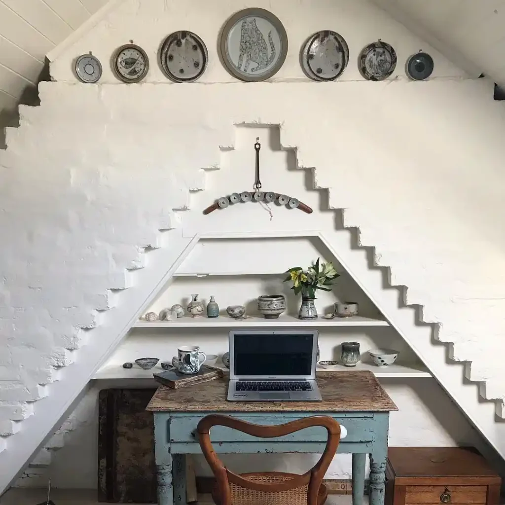 Compact Attic Setup with Tech Friendly Design