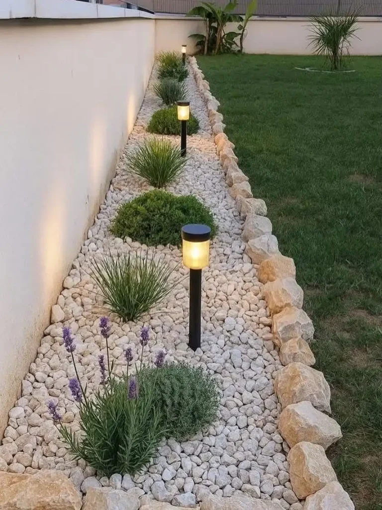 Minimal Rock Garden Border Design