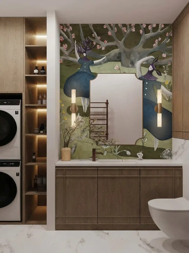 Artistic Statement Wall with Modern Luxury Touch