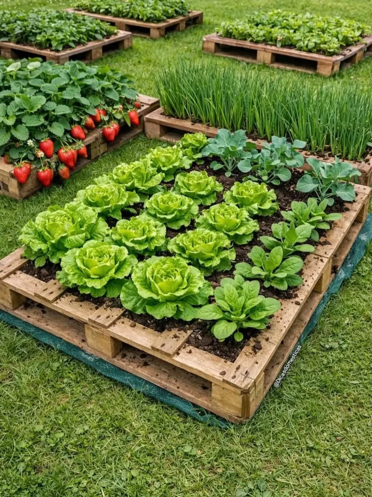 Compact Pallet Vegetable Beds
